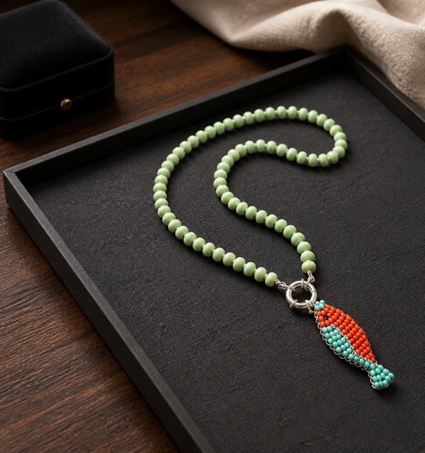 Minty Marine Charm Necklace