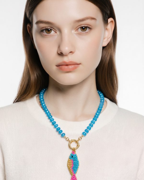 Azure Mermaid Treasure Necklace