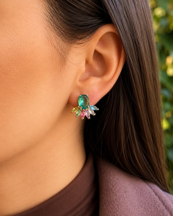 Rainbow Garden Crystal Earrings