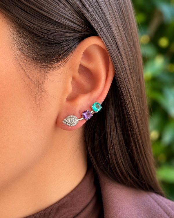 Enchanted Garden Crystal Ear Climbers