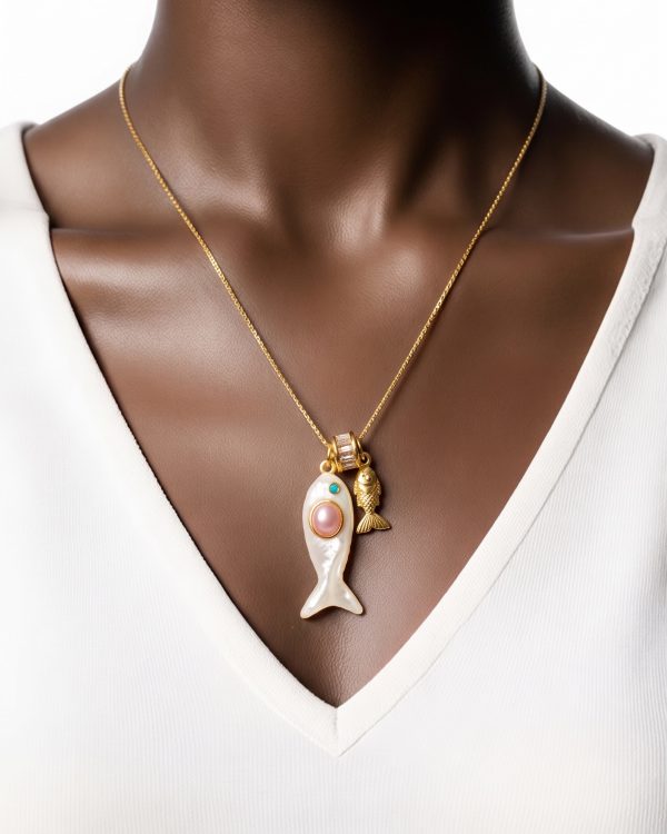 Pink Tide and Treasure Necklace