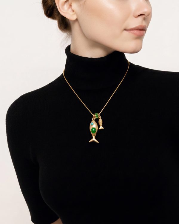 Green Tide and Treasure Necklace