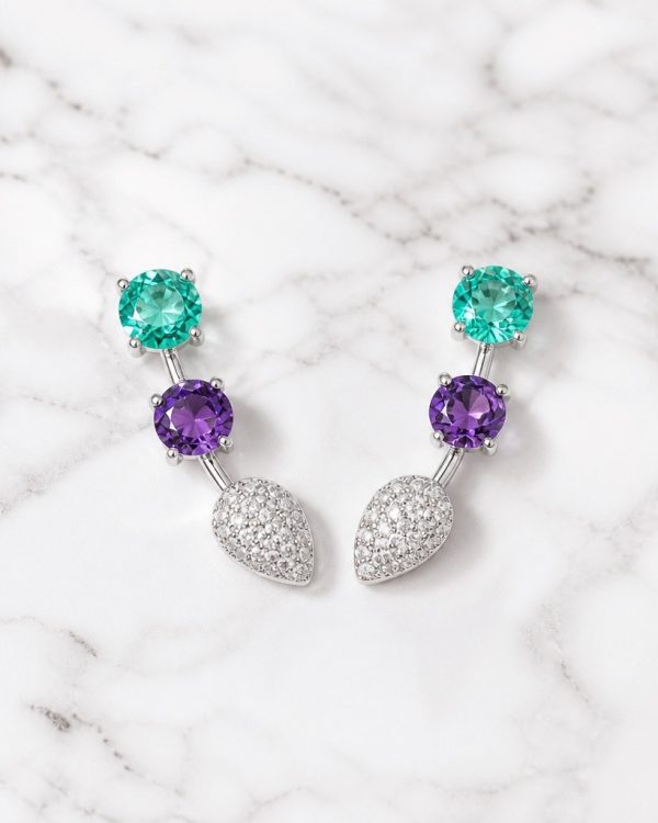 Enchanted Garden Crystal Ear Climbers