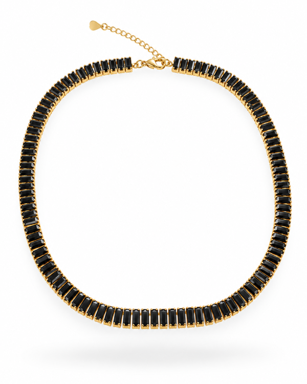Black Baguette Link Choker