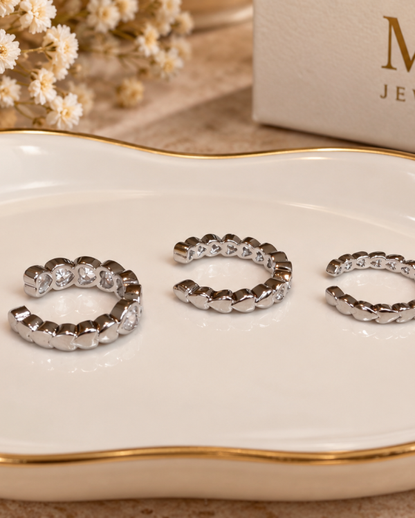 Lumière Crystal Trio Ear Cuffs