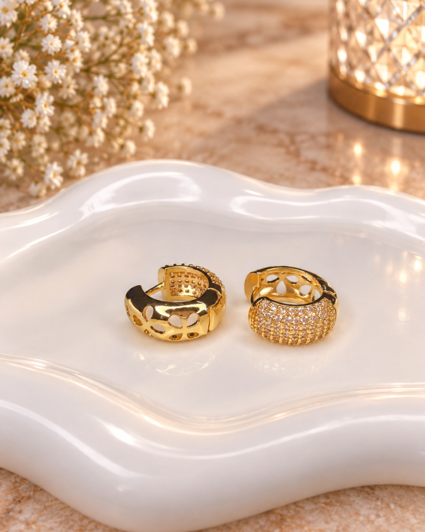 Crystal Pavé Huggie Hoops