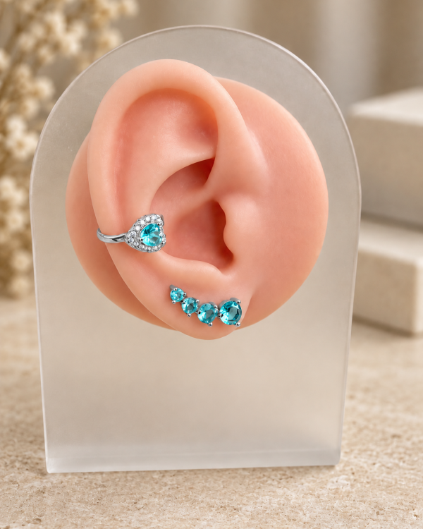 Cascade Crystal Ear Climber Earrings