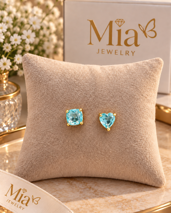 Duo Gemstone Stud Earrings