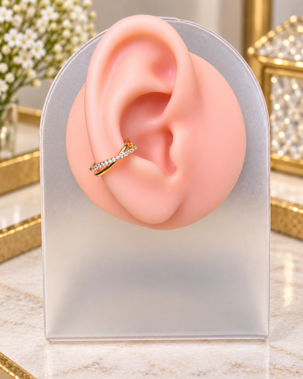 Crystal Double Band Ear Cuff