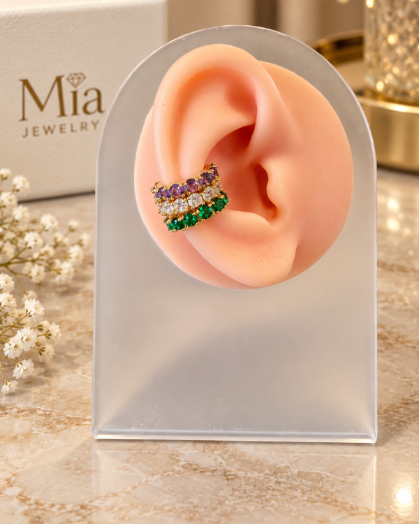 Colorful Crystal Ear Cuff