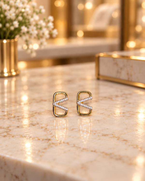 Harper Pavé Frame Earrings