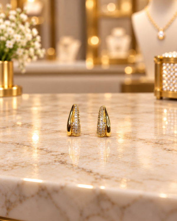 Valentina Pavé Huggie Earrings