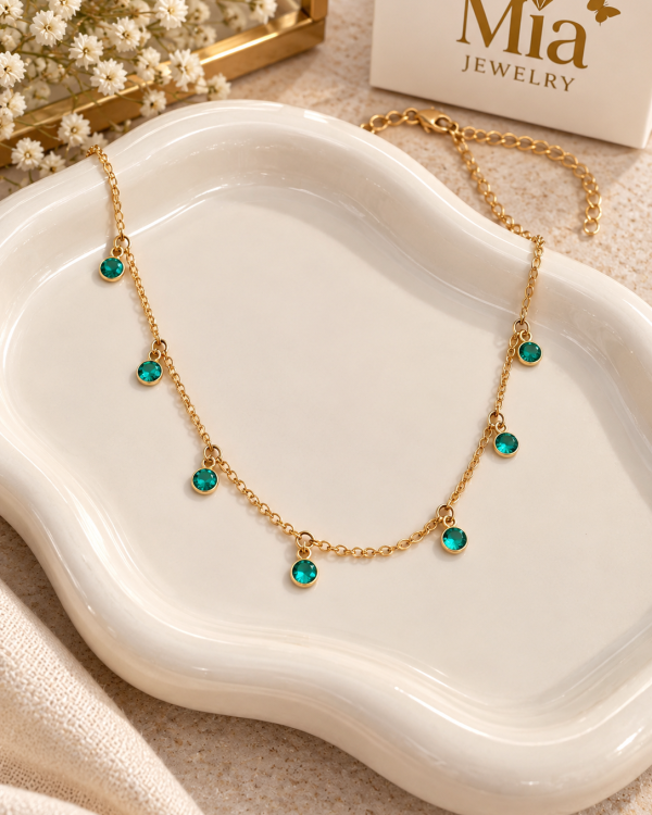 Crystal Drop Station Necklace