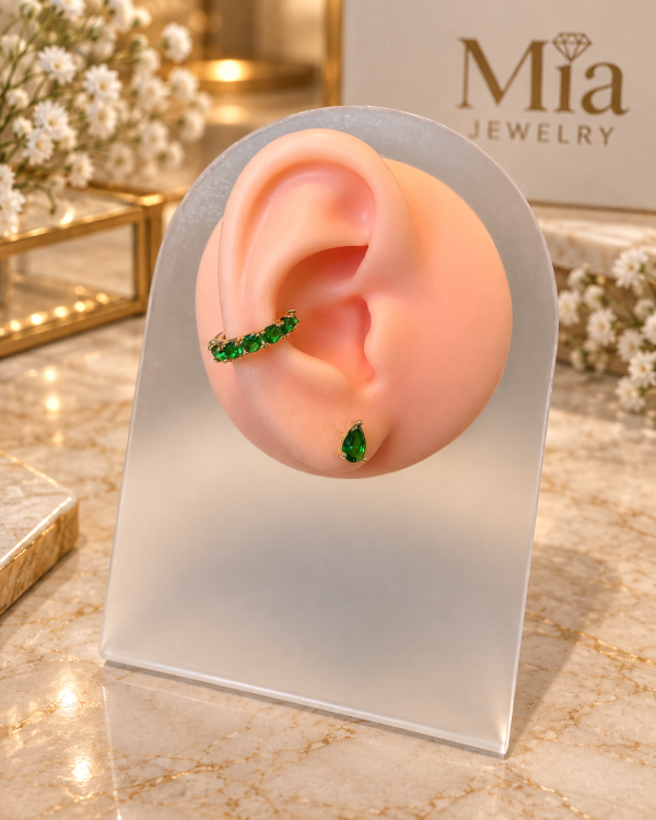 Colorful Crystal Ear Cuff