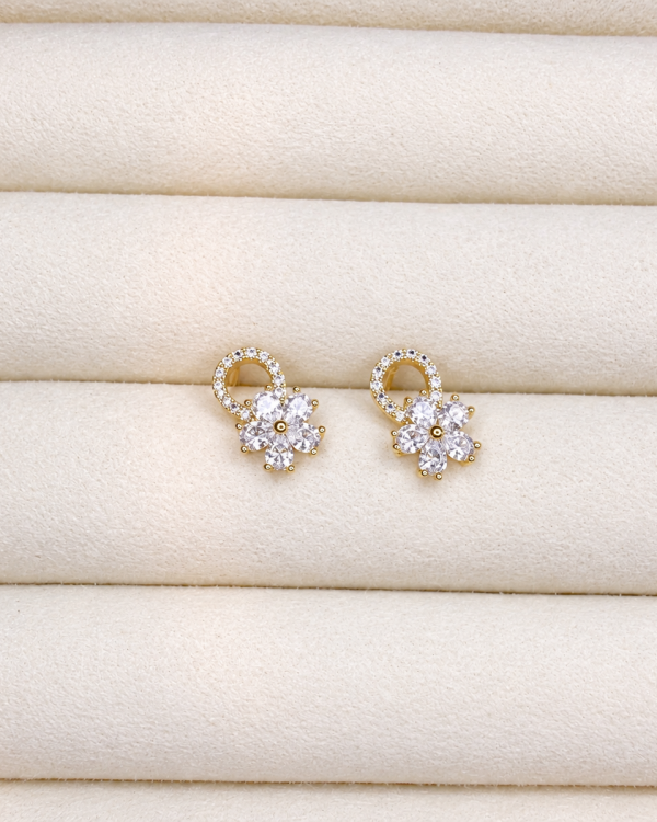 Ella Crystal Floral Earrings