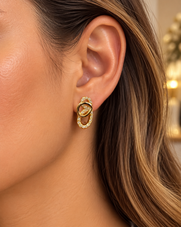 Butterfly Wings Pave Stud Earrings