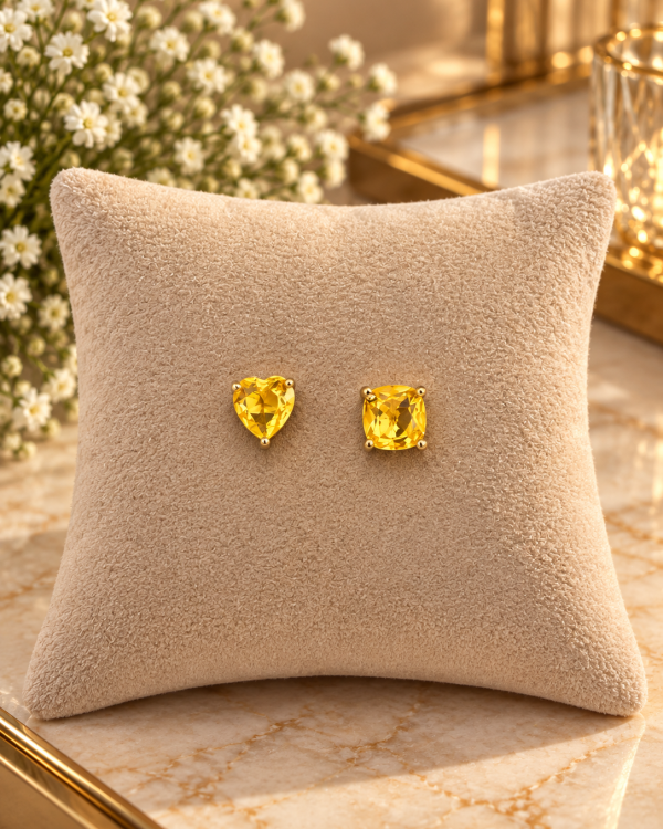 Duo Gemstone Stud Earrings