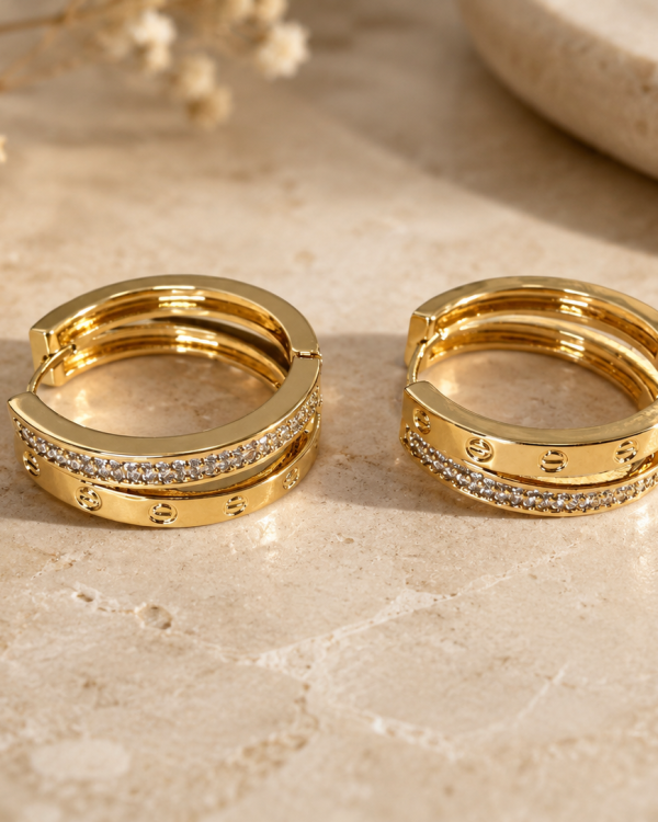 Luxe Designer-Inspired Pavé Hoop Earrings
