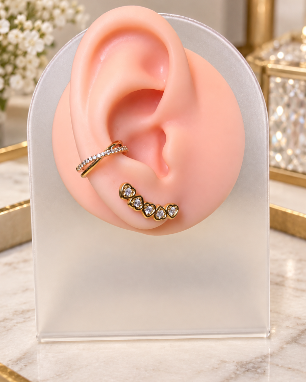 Crystal Double Band Ear Cuff