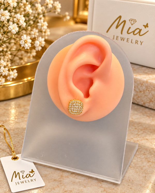 Pavé Square Stud Earrings