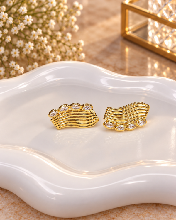 Crystal Wave Earrings
