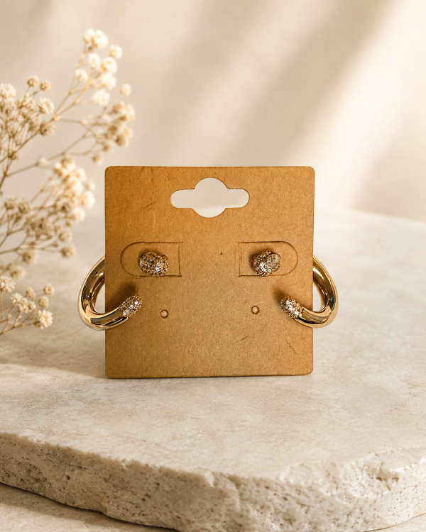 Pavé Front Back Hoop Earrings