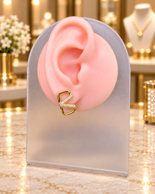 Harper Pavé Frame Earrings