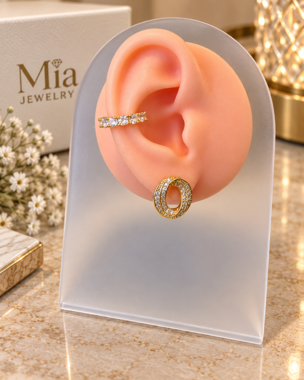 Colorful Crystal Ear Cuff
