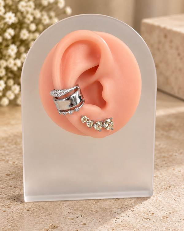 Cascade Crystal Ear Climber Earrings
