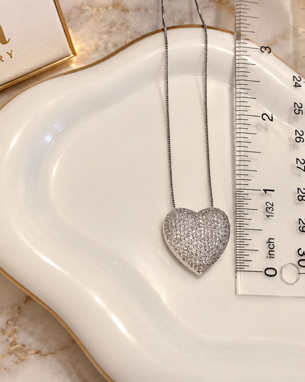 Radiant Heart Box Chain Necklace