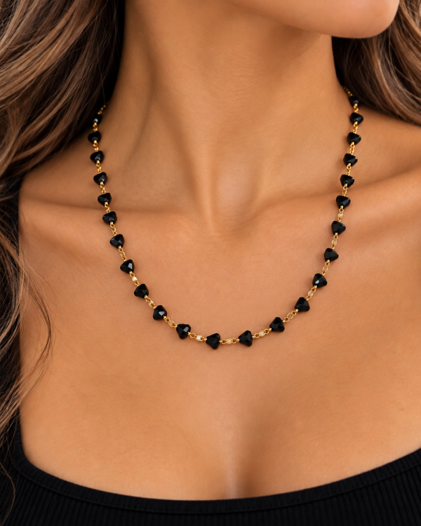 Black Crystal Necklace