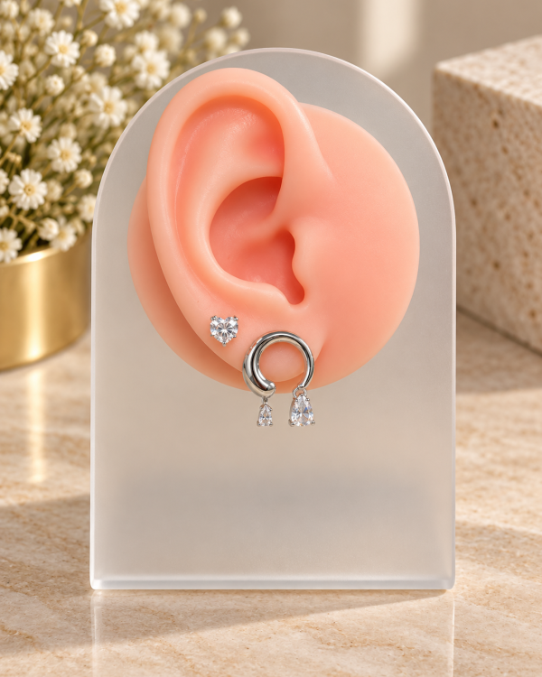 Teardrop Open Hoop Earrings