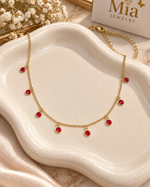 Crystal Drop Station Necklace
