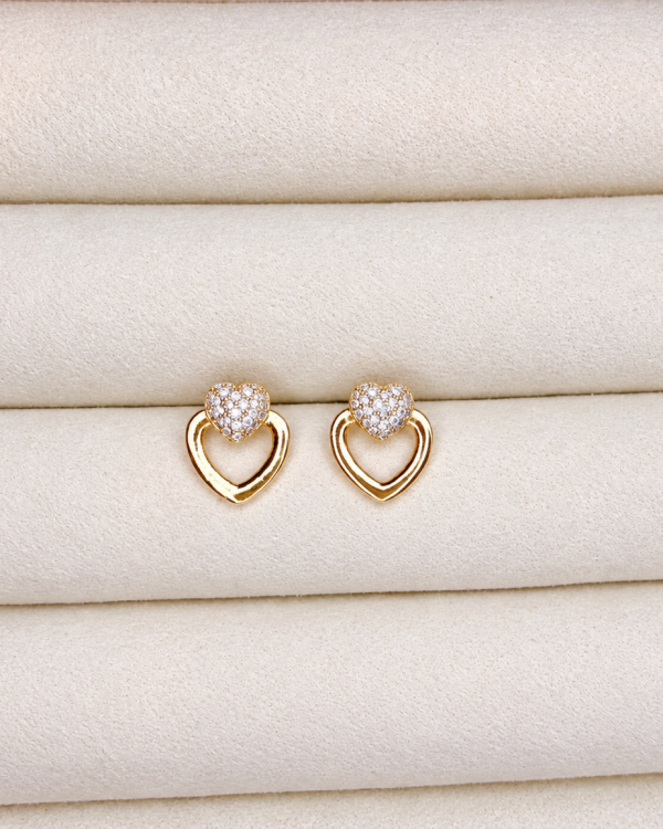 Patti Heart Crystal Stud Earrings