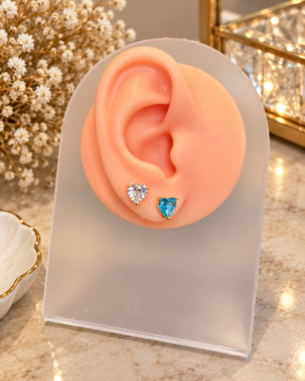 Duo Gemstone Stud Earrings
