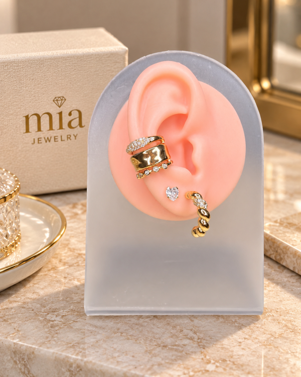 Twisted Pavé Hoop Earrings