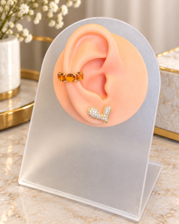 Gemstone Crystal Ear Cuff