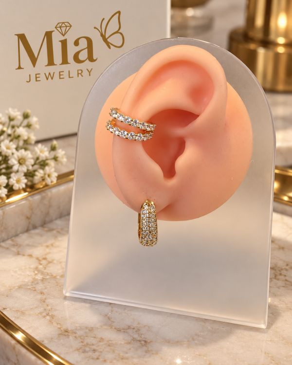Double Pavé Crystal Ear Cuff