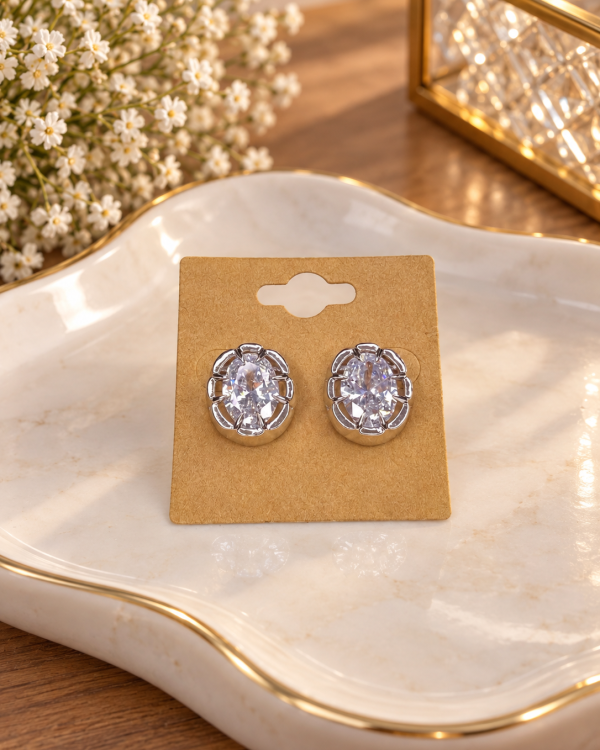 Rita Crystal Flower Stud Earrings