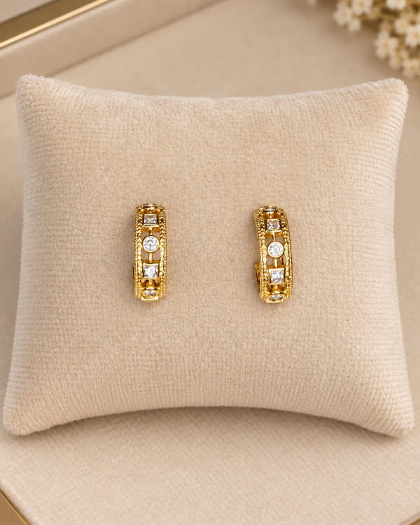 Celeste Crystal Hoop Earrings
