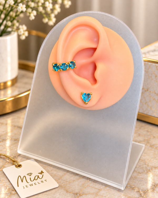 Gemstone Crystal Ear Cuff