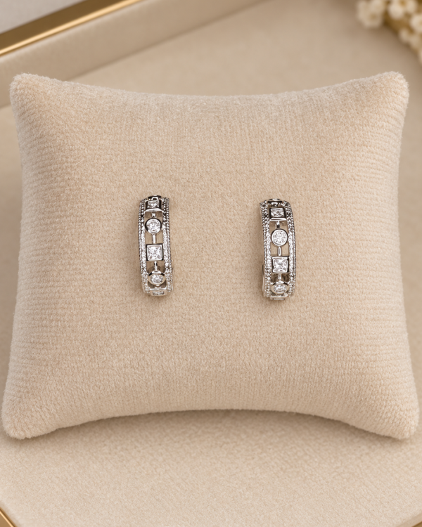Celeste Crystal Hoop Earrings