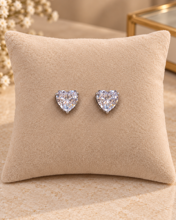 Heart Crystal Stud Earrings