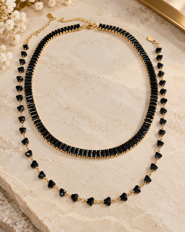 Black Baguette Link Choker