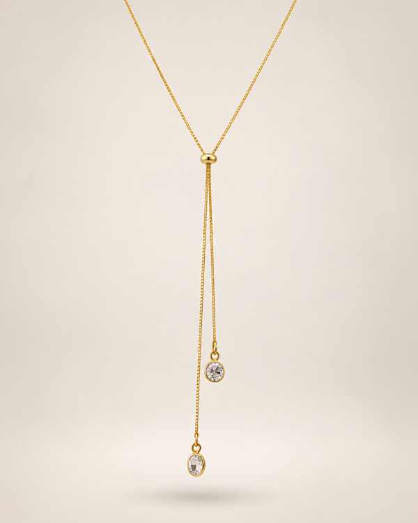 Crystal Y Lariat Necklace