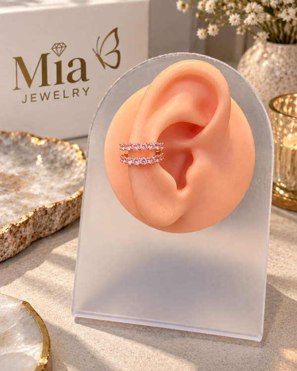 Double Pavé Crystal Ear Cuff