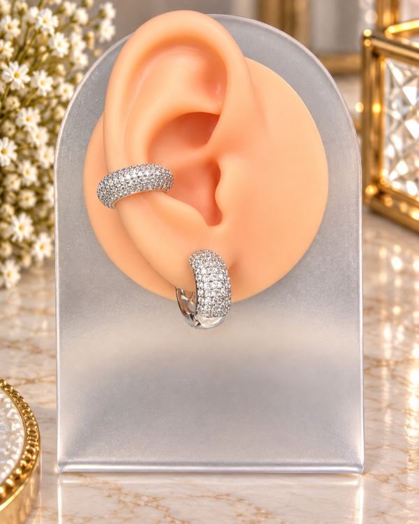 Crystal Pavé Huggie Hoops