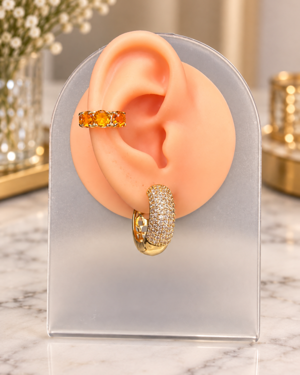 Crystal Pavé Huggie Hoops