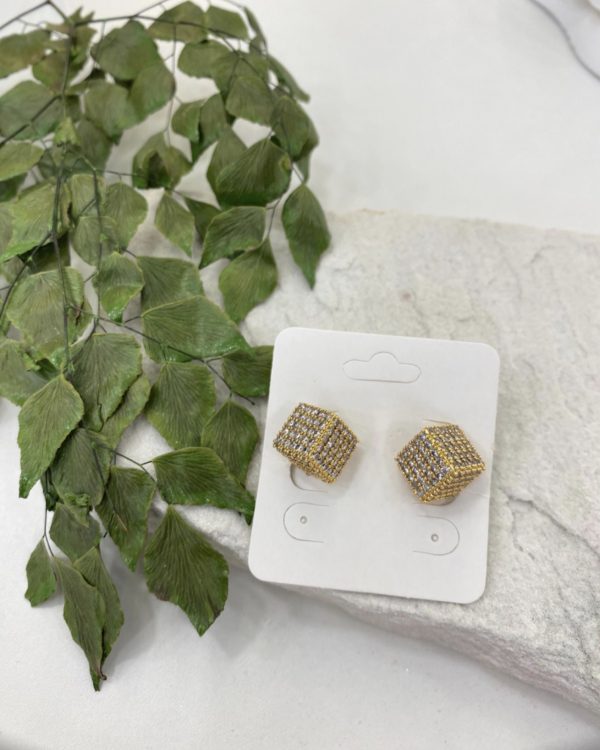 Pavé Cushion Square Stud Earrings