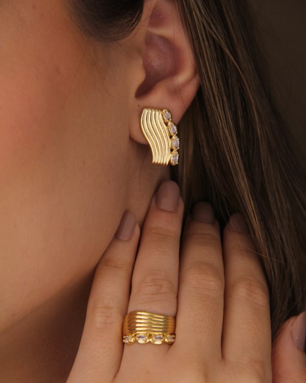 Crystal Wave Earrings